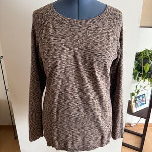 Relativity Women’s Crewneck Brown, Tan, Black Long-Sleeve Pullover Sweater, 3X